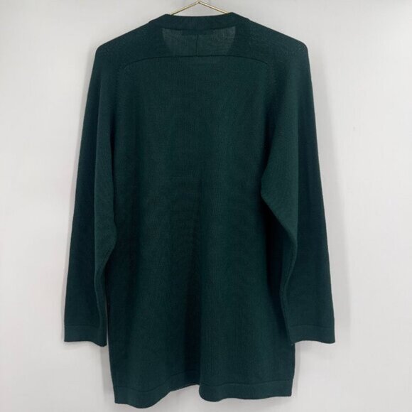 HAWICO 100% Extra fine Merino Wool Green Cardigan Sweater Women's Size S - Picture 6 of 12